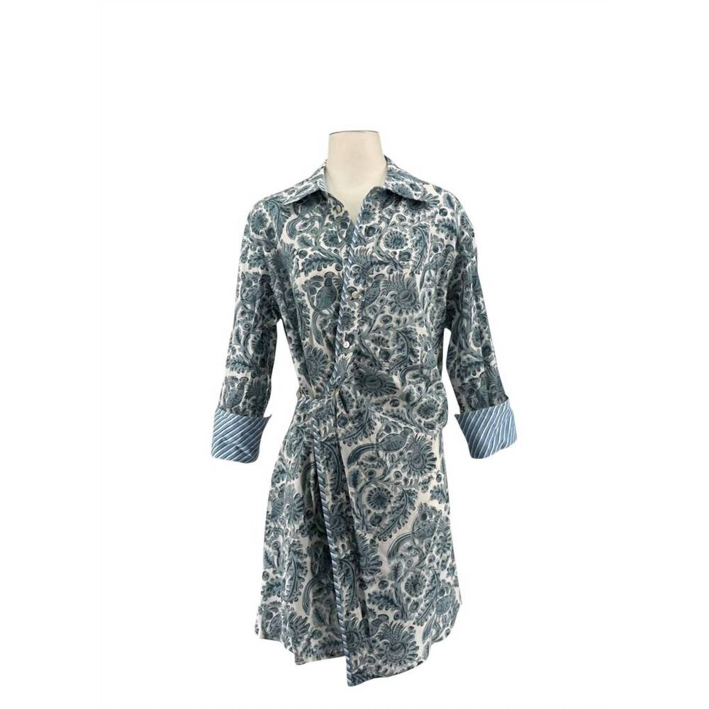 NEW NIBI women's bird long sleeve midi dress in teal